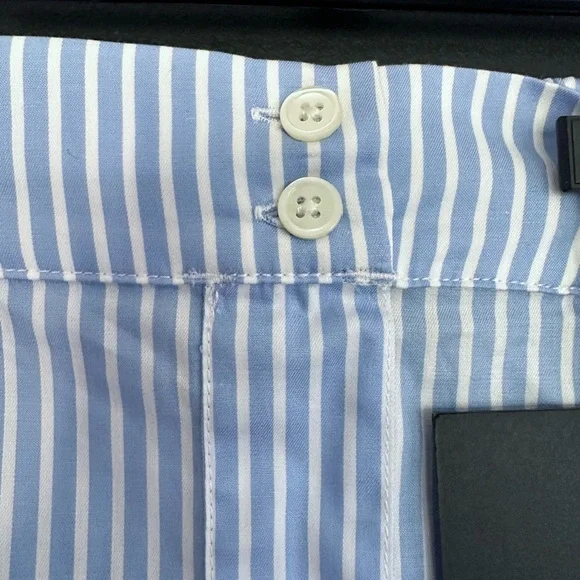 NWT | The Kooples | Light Blue and White Striped | Cotton Mini Skirt - Picture 6 of 8